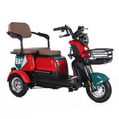 남성과 여성 승객을 위한 배터리 전기 자동차를 갖춘 새로운 성인 가정용 소형 보행자 전기 세발자전거